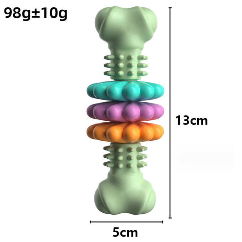 Jouet à mâcher pour chien en forme d'os TPR