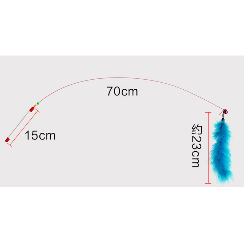 Bâton taquin de chat en plumes