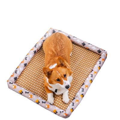 dog cooling rattan bed mat